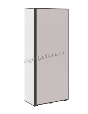 Шкаф угловой приставной Асцелла (Белый/Графит серый)