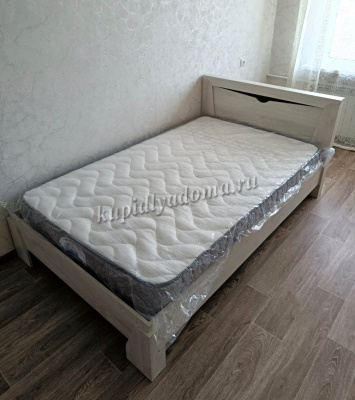 Кровать с настилом Лючия 33.08 1.2 (Бетон пайн белый/енге)