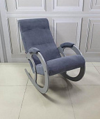 Кресло-качалка Блюз  Модель 3 (Серый ясень-эмаль/Ткань серый Verona Antrazite Grey)